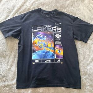 Nike Black Crewneck Tee with White Logo Print
